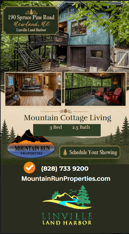 190 Spruce Pine Road in Newland, NC: Mountain Cottage Living in Linville Land Harbor