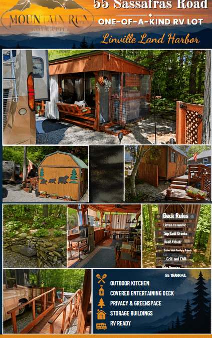 55 Sassafras Road: A One-of-a-Kind RV Lot in Linville Land Harbor