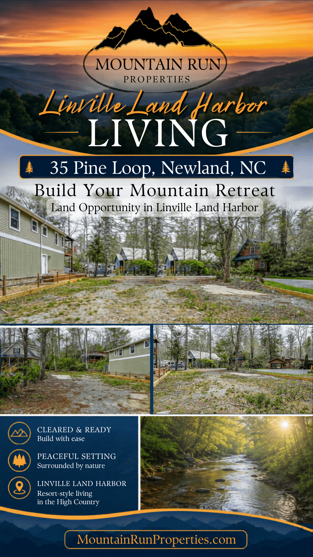 35 Pine Loop: A Rare Opportunity to Create Your Own Linville Land Harbor Retreat