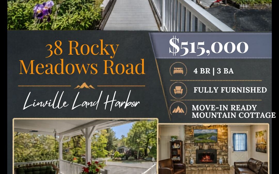 Fully Furnished 4BR/3BA Mountain Cottage for Sale in Linville Land Harbor