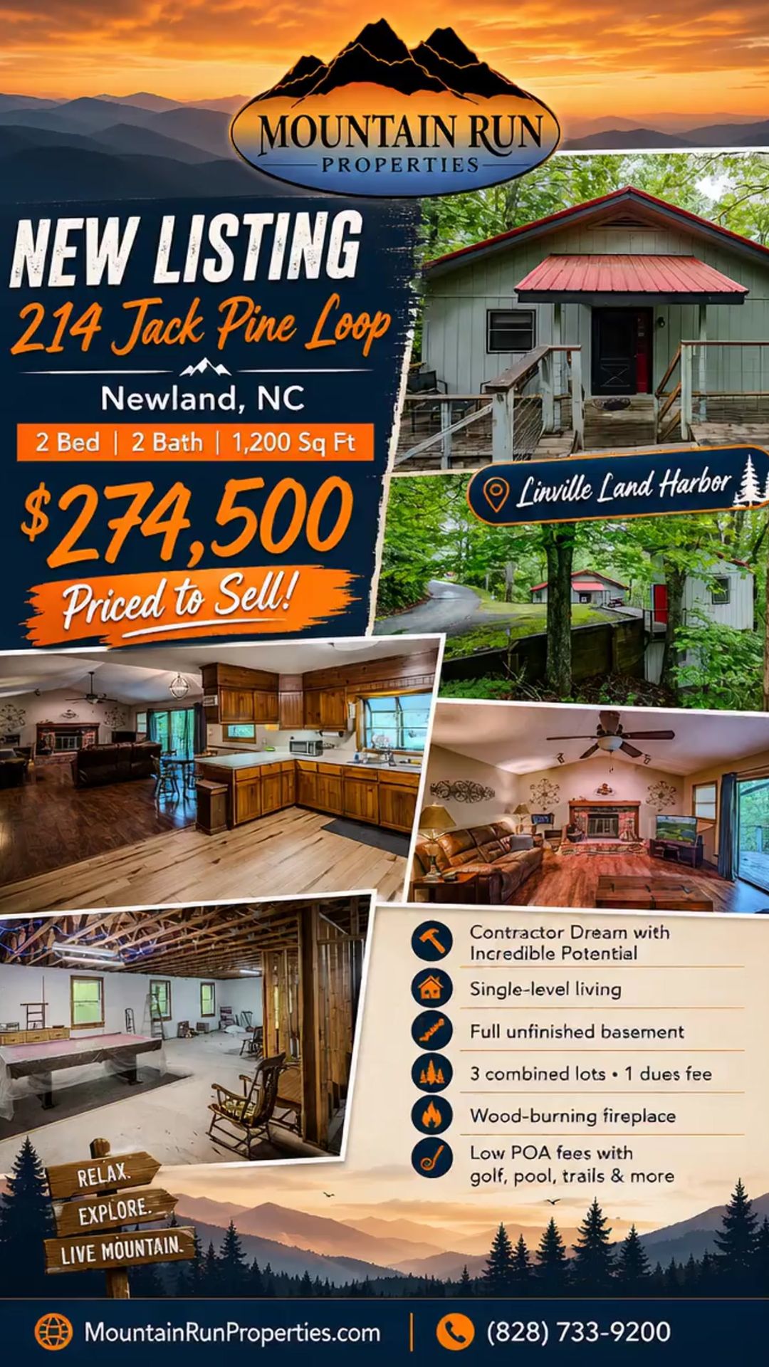 Priced to Sell in Linville Land Harbor: 214 Jack Pine Loop in Newland, NC