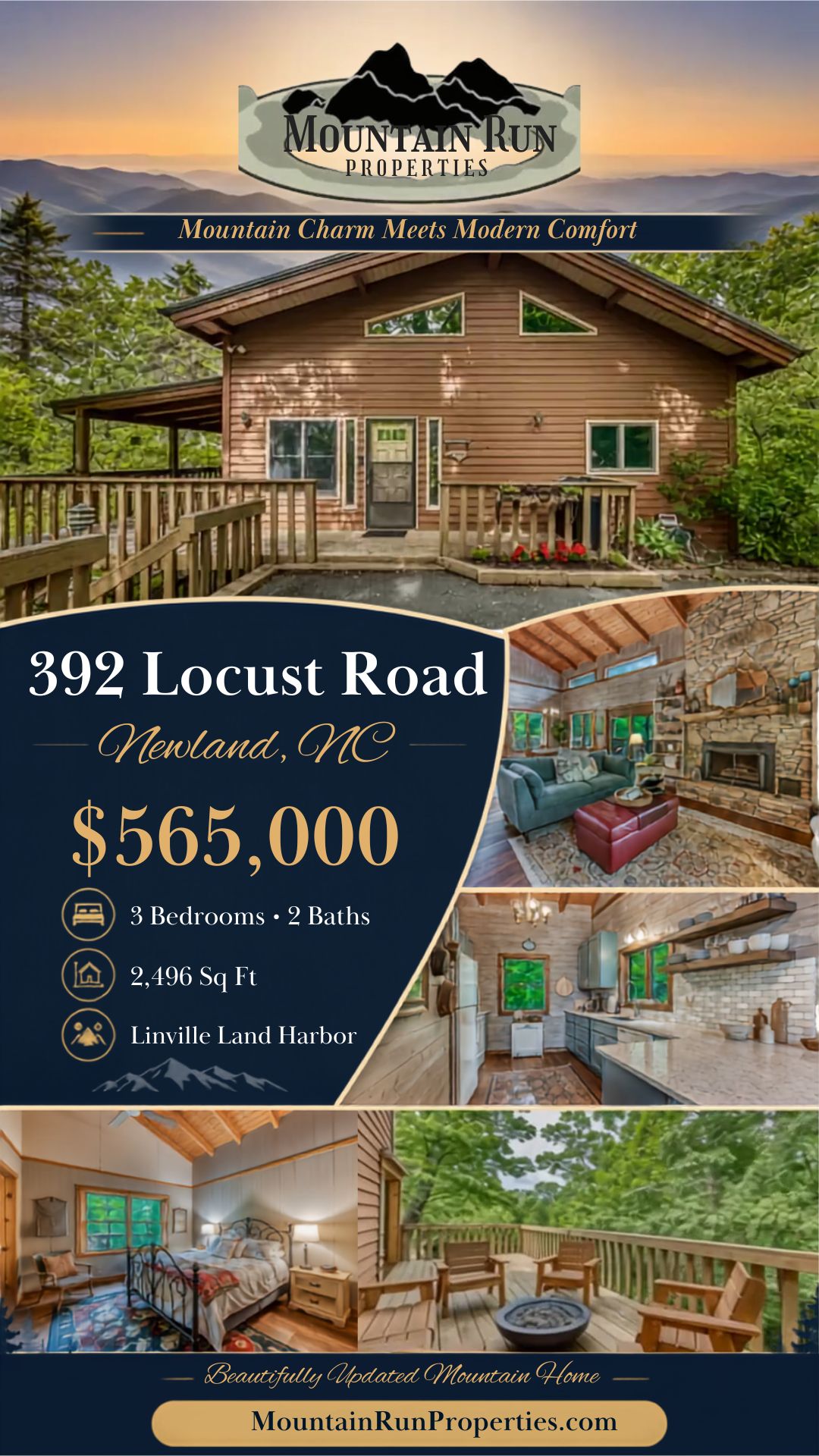 392 Locust Road in Newland, NC: Mountain Charm and Modern Comfort