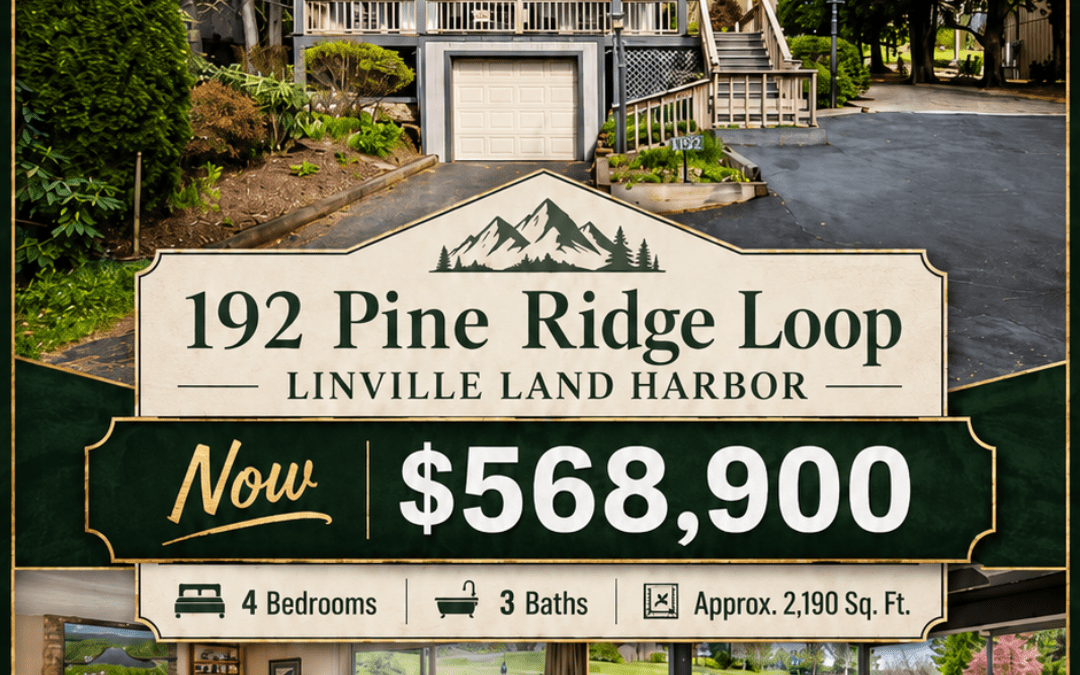 $10,000 Price Decrease on a Spacious Linville Land Harbor Golf Course Home