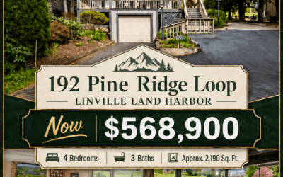 $10,000 Price Decrease on a Spacious Linville Land Harbor Golf Course Home
