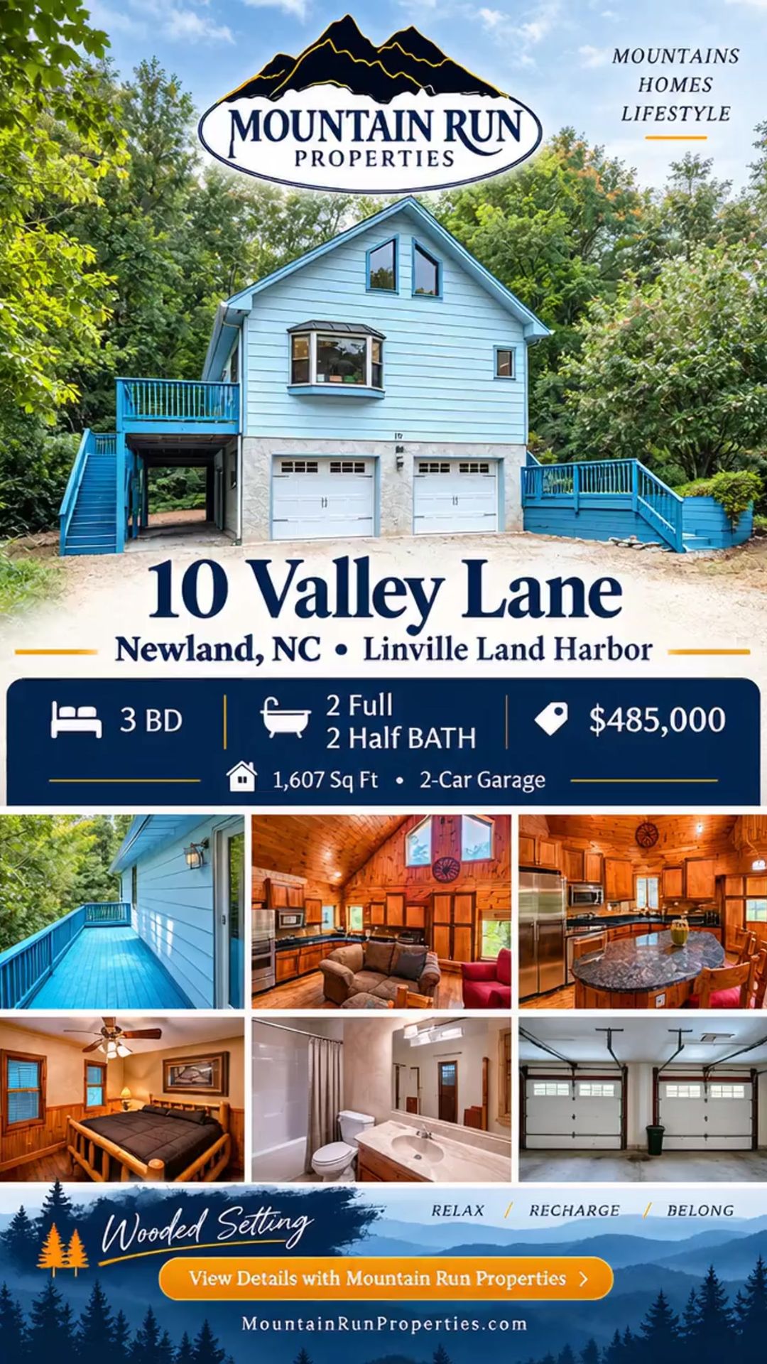10 Valley Lane: A Unique Linville Land Harbor Home for Sale in Newland, NC